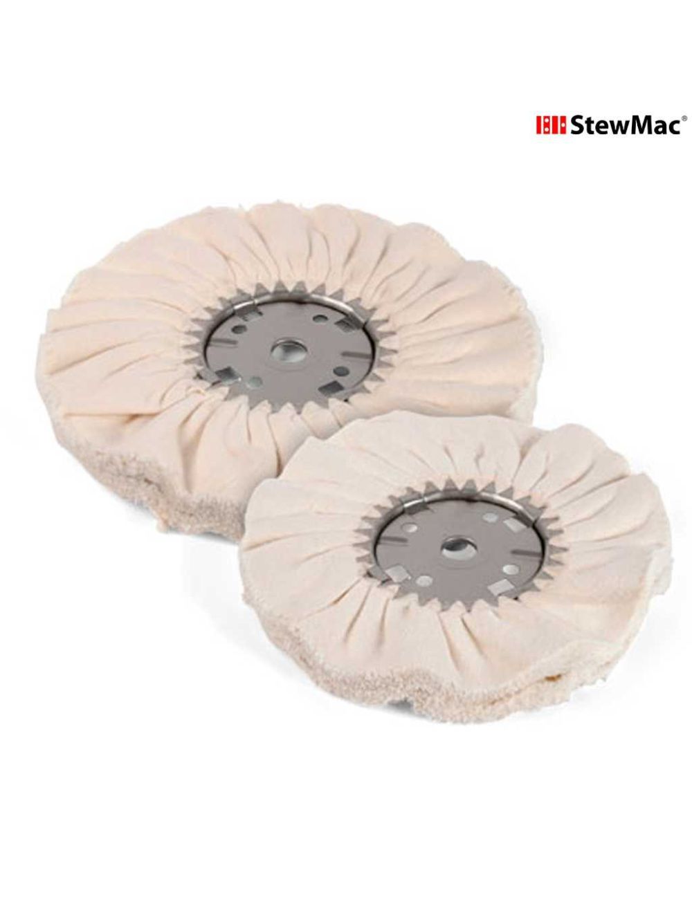 Disques de polissage Stewmac, blanchis, 14” Cotton Domet, axe 1”