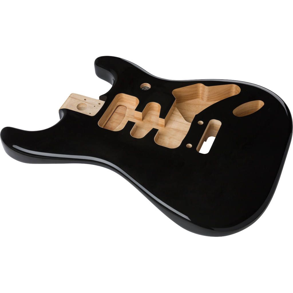 Bridge　Body,　HSH,　Alder　Stratocaster®　Mount,　Deluxe　Fender®　2-Point　Series　Black